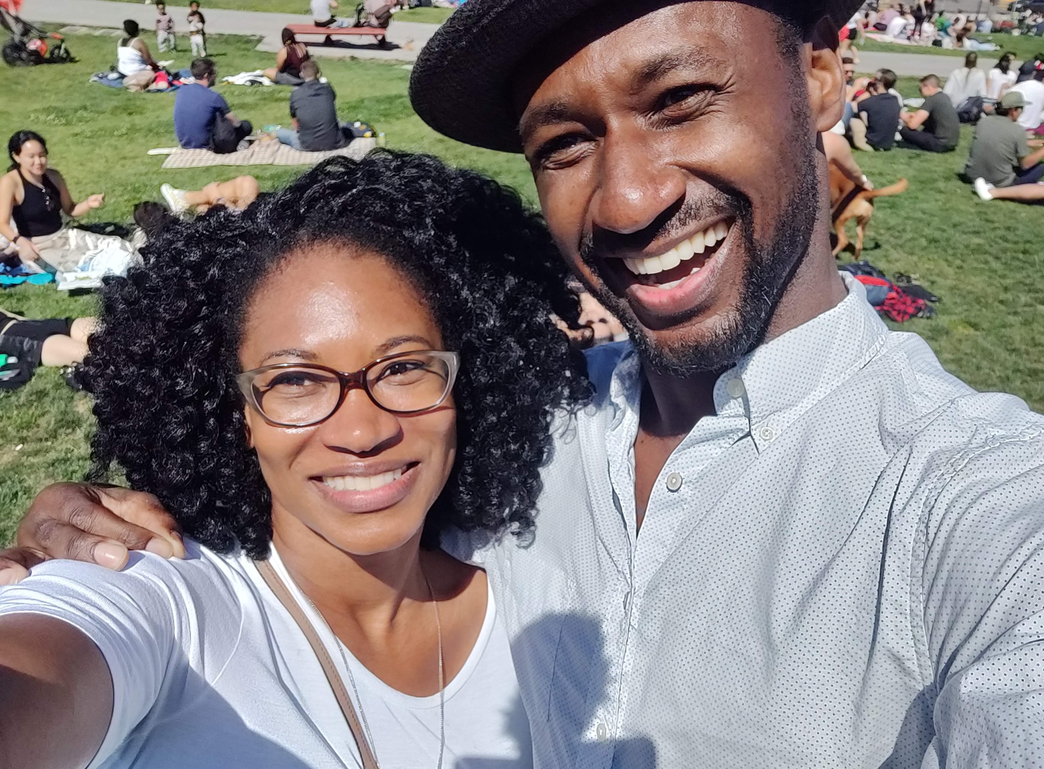 Bryant and his cousin at Dolores Park